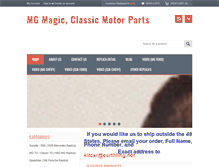 Tablet Screenshot of mgmagicclassicmotorparts.com